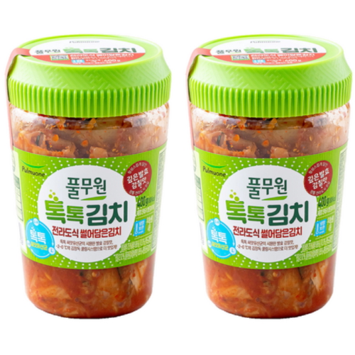 풀무원 톡톡 전라도 썰어담은김치 400g (2개)_이미지