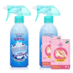 풋샴푸 쿨링 385ml 2개+발각질팩 2개