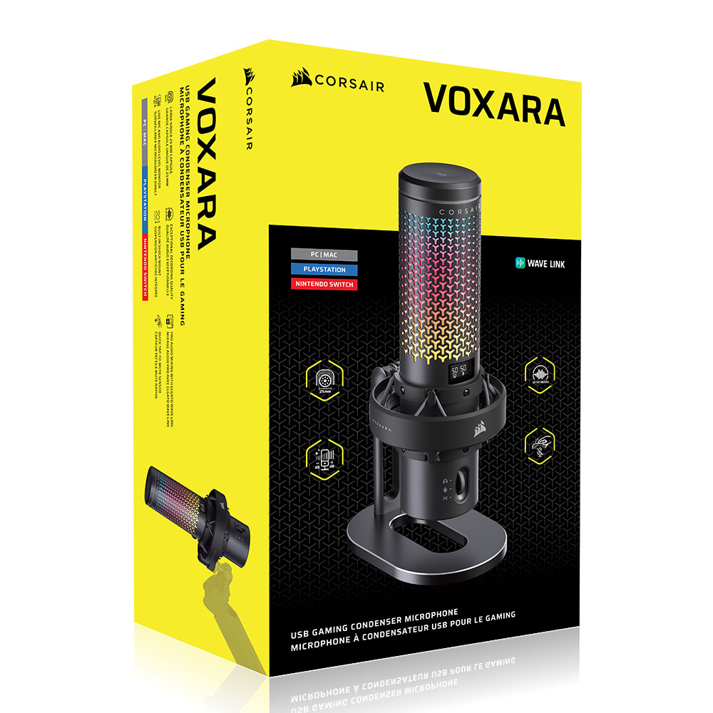 CORSAIR 복사라 RGB 게이밍 콘덴서 마이크 (블랙)_이미지