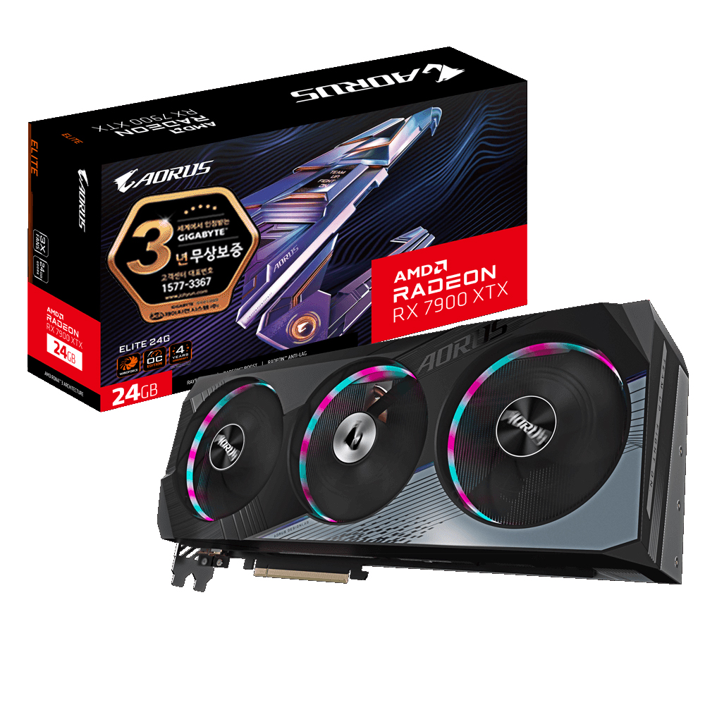 GIGABYTE AORUS 라데온 RX 7900 XTX ELITE D6 24GB 제이씨현_이미지