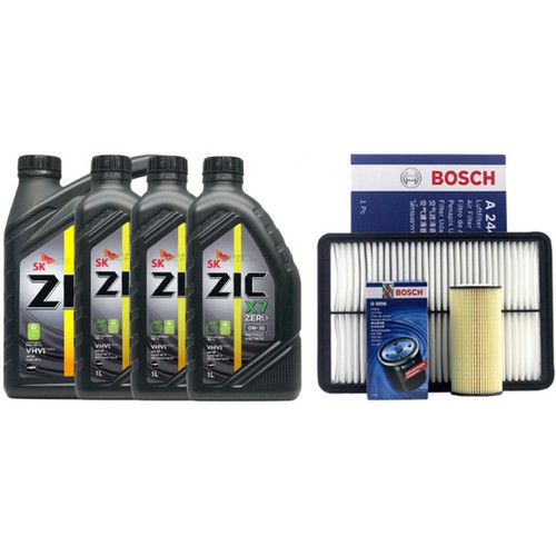 SK엔무브 지크 제로 X7 0W30 7L + 보쉬필터 현대 그랜저IG 3.0 가솔린