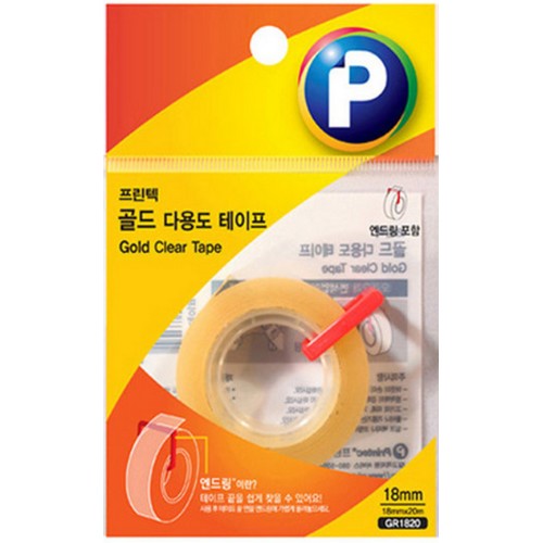 프린텍  골드 다용도 테이프 리필 18mm x 20m[1개]