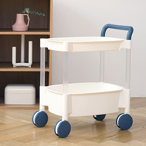 유원피에스 보노하우스 모던 리빙카트 2단 네이비 (1개)