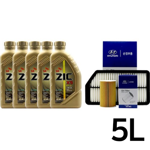SK엔무브 지크 X9 FS 5W30 5L + 순정필터 코나 가솔린