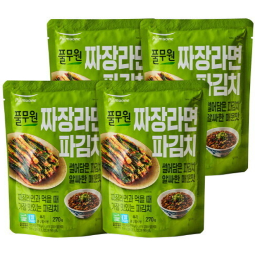  풀무원 짜장라면 파김치 270g [4개]