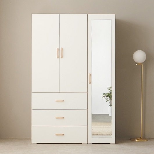 헤이몰리 올데이즈 모듈 시스템 맞춤형 전신거울 3단서랍 옷장세트 1200