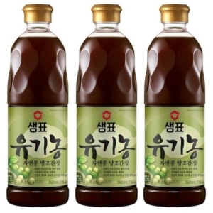 샘표식품 샘표 유기농 자연콩간장 860ml 3