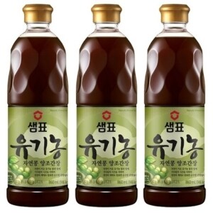 샘표 유기농 자연<b>콩</b>간장 860ml 3