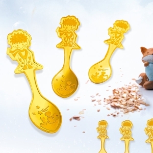 피골드 순금 돌 백일 기념 선물 금수저 24k 99.9% 금 수저 3.75g [1개]