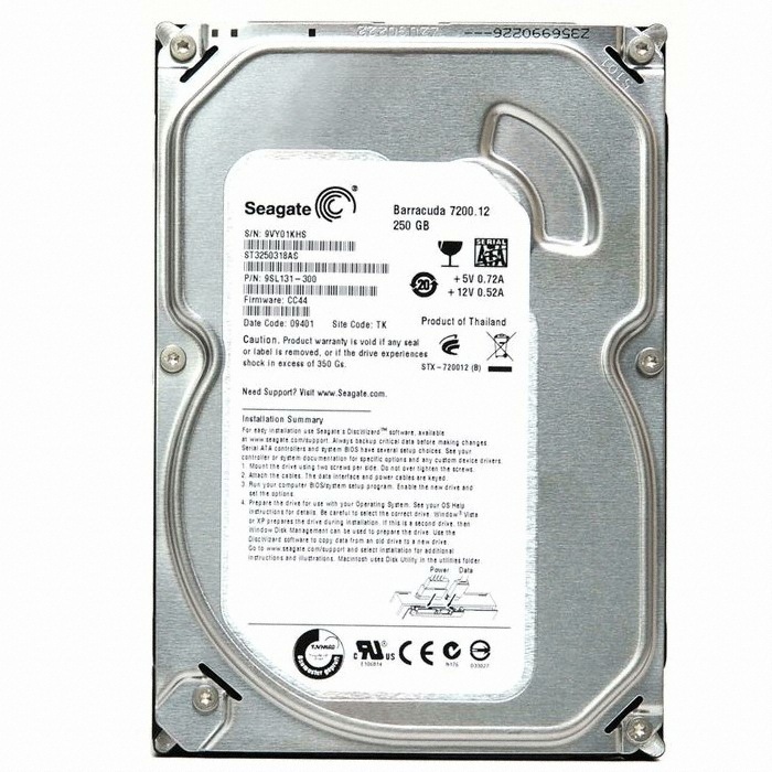 Seagate BarraCuda 7200.12 SATA2/7200/8M (ST3250318AS, 250GB)