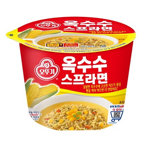 오뚜기 옥수수 스프 라면 큰컵 100g (1개)_이미지