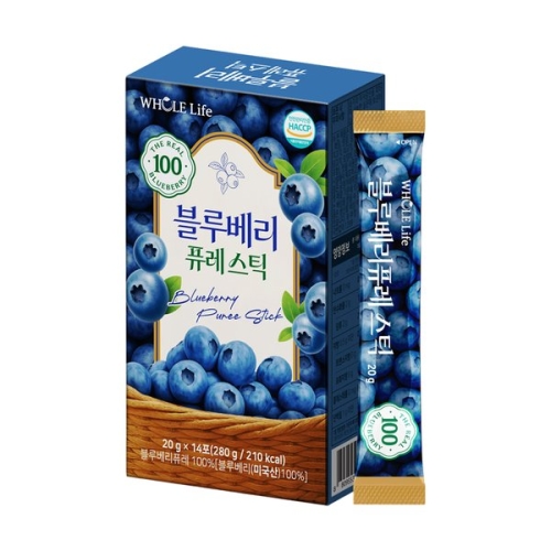 홀라이프 블루베리퓨레 스틱 20g 14포 (1개)_이미지