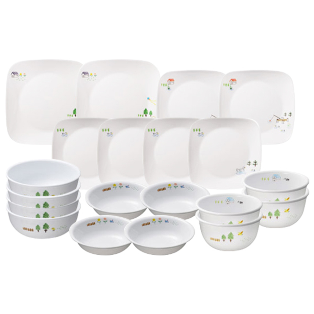 코렐 이지위켄드 4인 사각 홈세트 20P_이미지