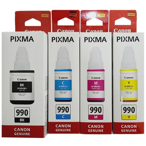 Canon 벌크 GI-990BK, GI-990C, GI-990M, GI-990Y 4색 세트 (개별상품,벌크)_이미지