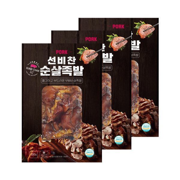 삼우푸드 선비찬 순살족발 300g (10개)