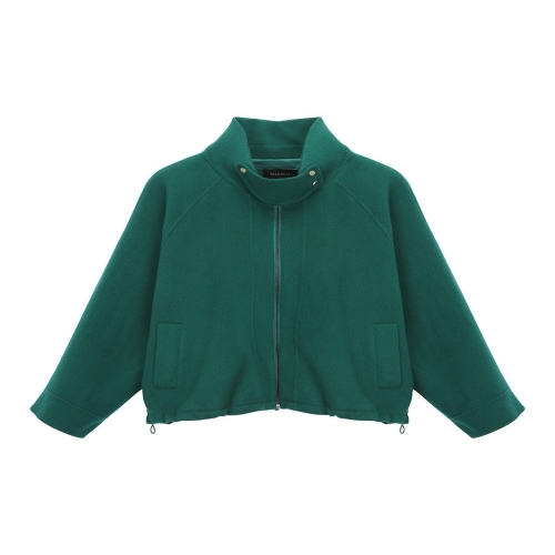 발렌시아 루즈핏 하이넥 울 집업 점퍼 24AML12_이미지