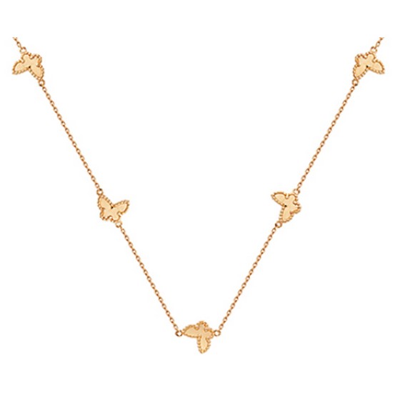 18K 나비요정 각줄 체인 목걸이