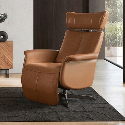 까사미아 우스터 전동 천연가죽 리클라이너 1인용_이미지