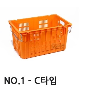 [불명] NO.1-C타입 노랑 플라스틱 상자 운반상자 이사박스