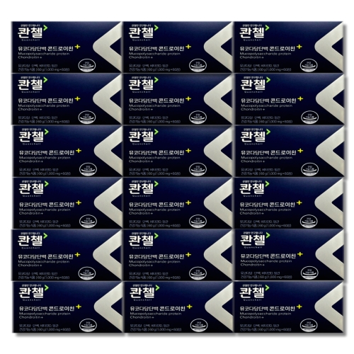 코스맥스바이오 콴첼 뮤코다당단백 콘드로이친 플러스 1000mg 60정 (18개)