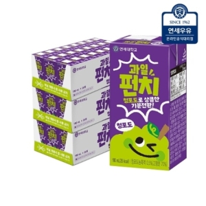 연세우유 과일펀치 청포도 190ml (72개)_이미지