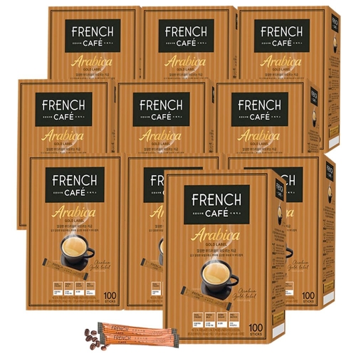 남양유업 프렌치카페 카페믹스 아라비카 골드라벨 스틱 100개입 (10개)