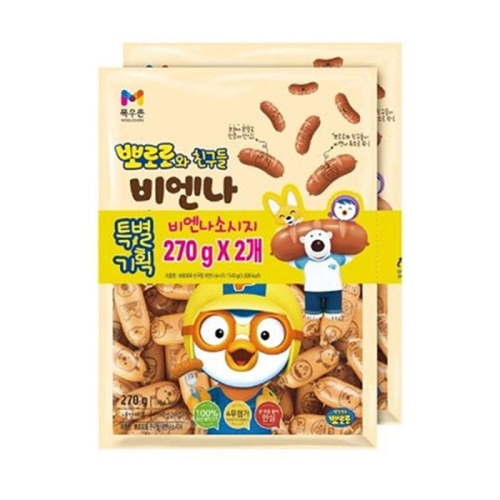 목우촌 뽀로로와 친구들 비엔나 270g이미지입니다. 누르면 해당 게시물로 새창이동합니다.