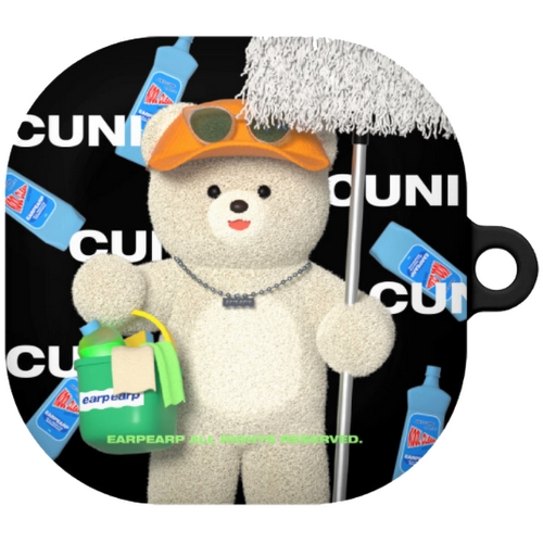 어프어프 갤럭시 버즈2/프로/라이브 CLEANER CUNI-BLACK 하드 케이스