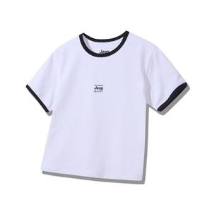 JEEP WOMEN WAVY 링거 반팔티 JQ5TSF141WH 777706