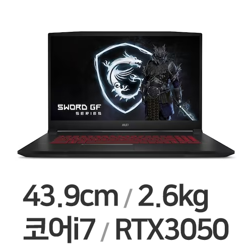 MSI GF시리즈 Sword GF76 A12UC 포스 WIN11 16GB램 (SSD 512GB)