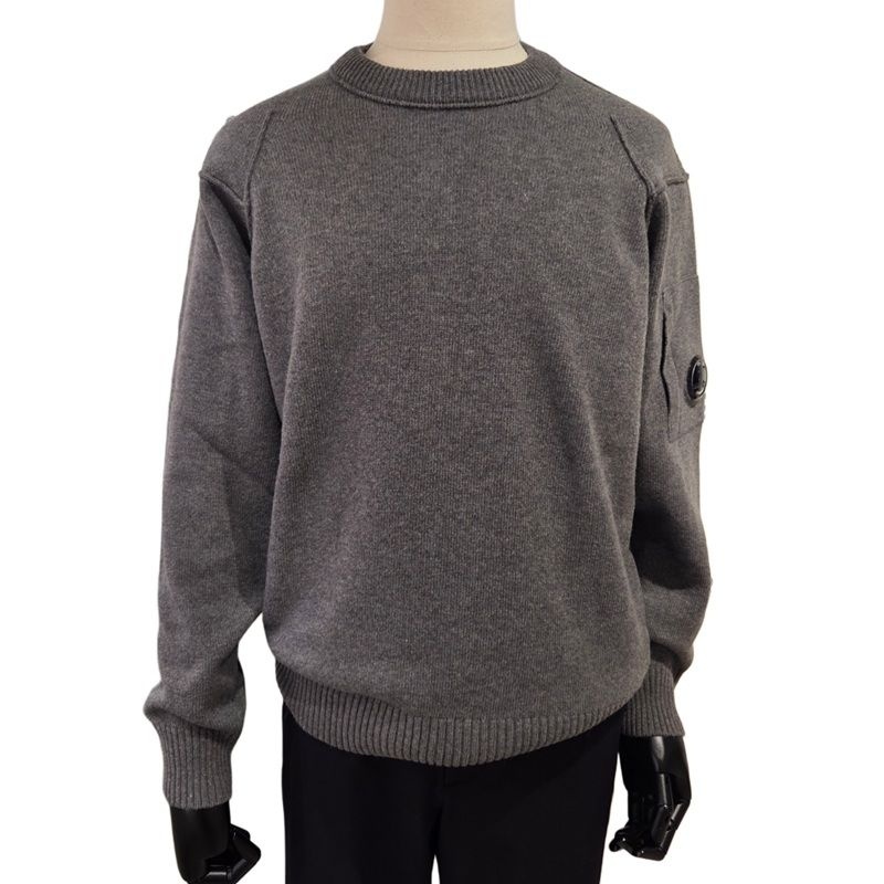  CP컴퍼니 RFCMKN707A-110149A/19CMKN707A-110149A CREW NECK IN LAMBSWOOL GRS