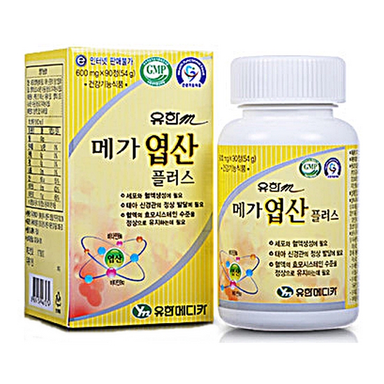 유한m 메가 엽산 플러스 90정 (1개)_이미지