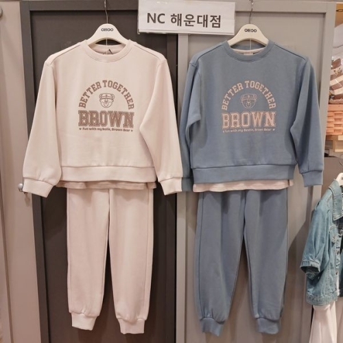 오후 깔끔하고 편한기모 스포티 상하세트 OHSM24W01_이미지