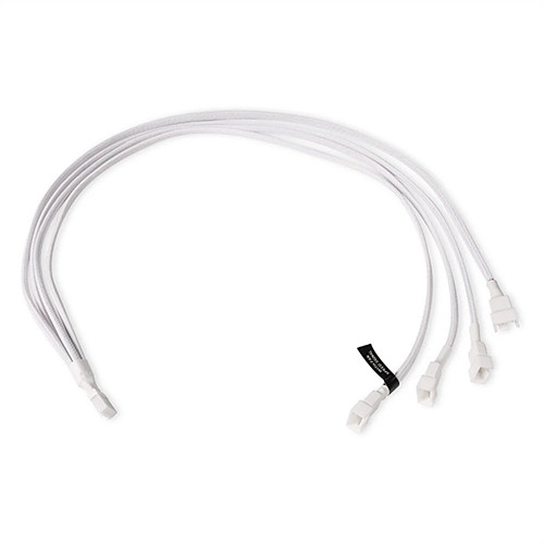 ALPHACOOL Y형 스플리터 4pin to 4x4pin PWM 케이블 (0.6m, 화이트)_이미지