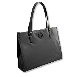 토리버치 여성용 160633 엘라 골드톤 하드웨어 스몰 나일론 토트백 블랙