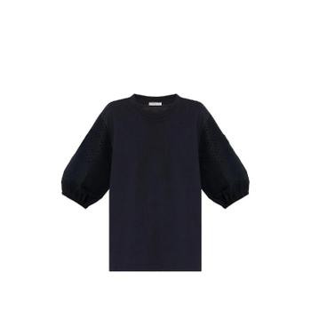 몽클레르 퍼포레이티드 퍼프 소매 티셔츠 L10938C0004589AUO TP45206221_이미지