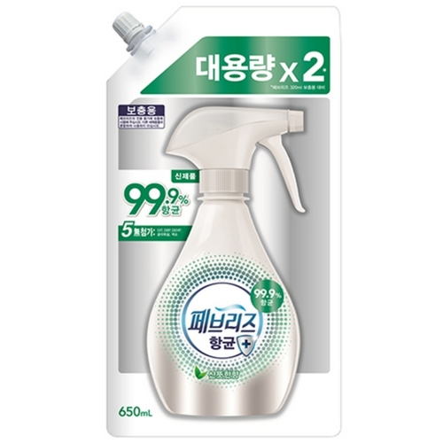 페브리즈 ㅤ항균 플러스 산뜻한향 650ml (2개)_이미지