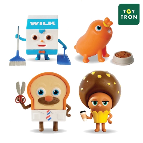 토이트론 브레드 이발소 피규어 4종세트_이미지