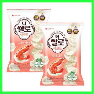 롯데제과 더 쌀로 사르르 고소한 새우맛 50g (2개)