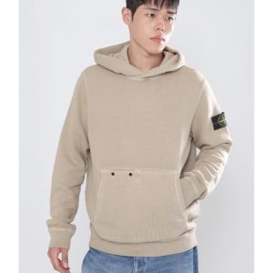 스톤아일랜드 올드이펙트 코튼 다이애그널 플리스 후드 스웨트 셔츠 811561041 V0194_이미지