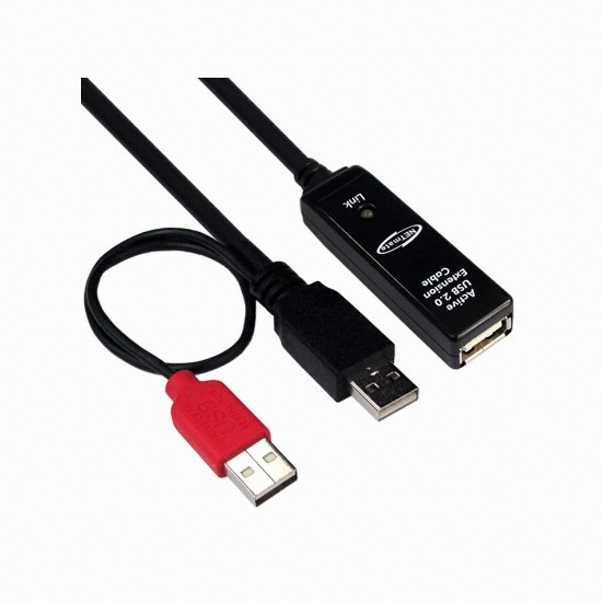 강원전자 NETmate CBL-203A USB 2.0 무전원 리피터 케이블 (20m)_이미지