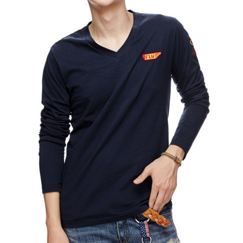 구김스 151 브이넥 긴팔 티셔츠 G10FMRT151