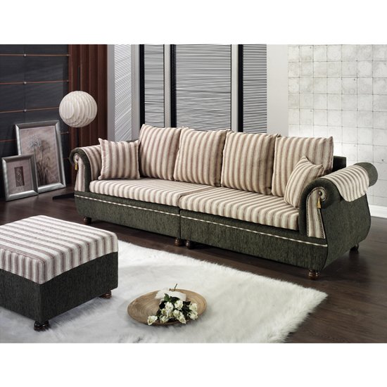 오플로어 리디아 패브릭 소파 4인용 (스툴포함)