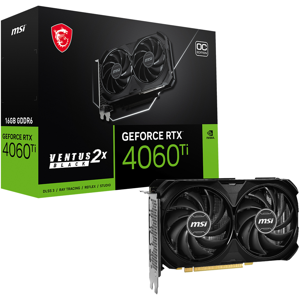 MSI 지포스 RTX 4060 Ti 벤투스 2X 블랙 OC D6 16GB_이미지
