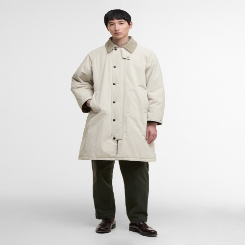  바버 남성 베이지 Exmoor 패디드 코트 URJU5F029 I1 엑스무어 Padded Coat