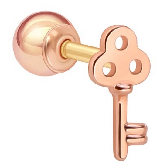 골드팡 14k 엔틱포츈키 피어싱