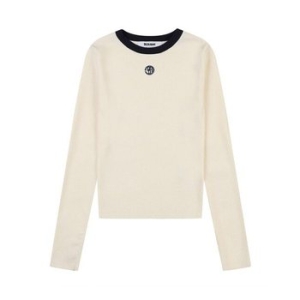 에꼴드파리 드라로얄 라운드넥 배색 니트_RB32KKCM31Z