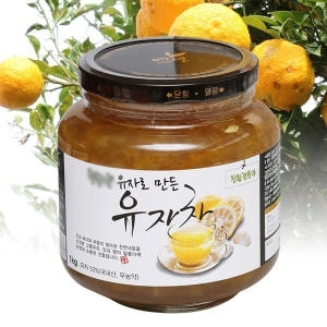 에덴식품 에덴 무농약 고흥유자차 1kg 2병 유자청 유자엑기스