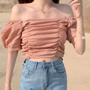 드레스날다 나무그늘아래 셔링 볼륨 블라우스 mbl1380_이미지