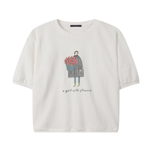 르샵 프린팅 맨투맨 7부 티셔츠 DQ2LW008A